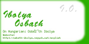 ibolya osbath business card